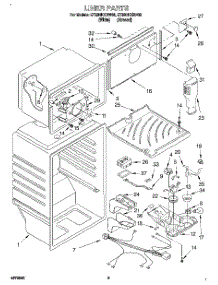 03 - Liner parts for Whirlpool Refrigerator ET20NKXDN00 from AppliancePartsPros.com