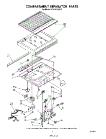 04 - Compartment Separator parts for Whirlpool Refrigerator ET20AKXSW03 from AppliancePartsPros.com