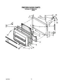 07 - Freezer Door parts for Whirlpool Refrigerator ET18RKXZW00 from AppliancePartsPros.com