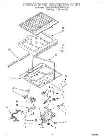 03 - Compartment Separator parts for Whirlpool Refrigerator ET20ZKXBN00 from AppliancePartsPros.com