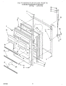 07 - Refrigerator Door, Lit / Optional parts for Whirlpool Refrigerator ET20ZKXBN00 from AppliancePartsPros.com