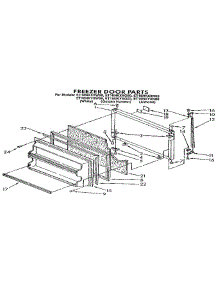 Freezer Door parts for Whirlpool Refrigerator ET18NKYXN00 from AppliancePartsPros.com
