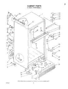 03 - Cabinet parts for Whirlpool Refrigerator ET18ZKXMWR2 from AppliancePartsPros.com