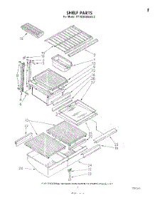 05 - Shelf parts for Whirlpool Refrigerator ET18ZKXMWR2 from AppliancePartsPros.com