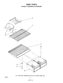 05 - Shelf parts for Whirlpool Refrigerator ET18JMYSF04 from AppliancePartsPros.com