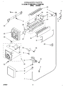 05 - Icemaker parts for Whirlpool Refrigerator ET18NMXDN00 from AppliancePartsPros.com