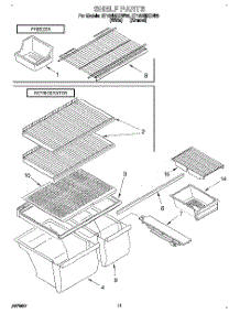 06 - Shelf, Lit / Optional parts for Whirlpool Refrigerator ET18NMXDN00 from AppliancePartsPros.com