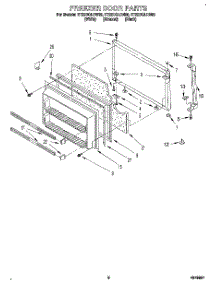 04 - Freezer Door parts for Whirlpool Refrigerator ET22DQLDN00 from AppliancePartsPros.com