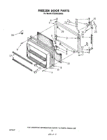 08 - Freezer Door parts for Whirlpool Refrigerator ET22DKXSW00 from AppliancePartsPros.com