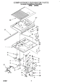 03 - Compartment Separator parts for Whirlpool Refrigerator ET22DQRBW02 from AppliancePartsPros.com