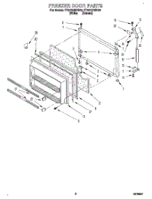 04 - Freezer Door parts for Whirlpool Refrigerator ET22DQRBW02 from AppliancePartsPros.com