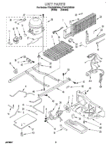 06 - Unit parts for Whirlpool Refrigerator ET22DQRBW02 from AppliancePartsPros.com