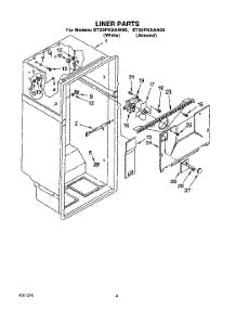 03 - Liner parts for Whirlpool Refrigerator ET20PKXAW00 from AppliancePartsPros.com