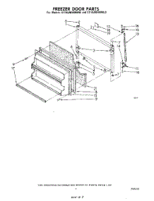 06 - Freezer Door parts for Whirlpool Refrigerator ET18JMXMWR9 from AppliancePartsPros.com
