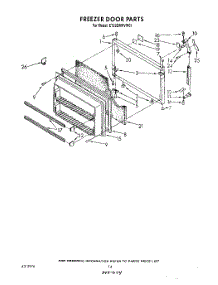 09 - Freezer Door parts for Whirlpool Refrigerator ET22DMXVM01 from AppliancePartsPros.com