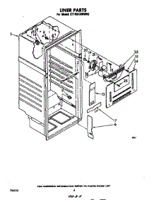 Liner parts for Whirlpool Refrigerator ET18SCXMWR2 from AppliancePartsPros.com