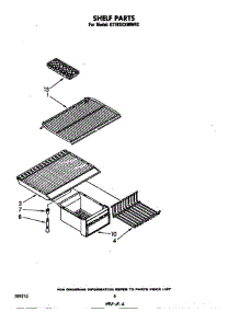 Shelf parts for Whirlpool Refrigerator ET18SCXMWR2 from AppliancePartsPros.com