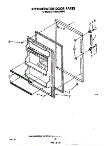 Refrigerator Door parts for Whirlpool Refrigerator ET18SCXMWR2 from AppliancePartsPros.com
