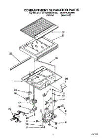 04 - Compartment Separator parts for Whirlpool Refrigerator ET20PKXAN00 from AppliancePartsPros.com