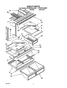 05 - Shelf parts for Whirlpool Refrigerator ET20PKXAN00 from AppliancePartsPros.com