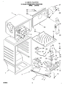 03 - Liner parts for Whirlpool Refrigerator ET20GKXDW00 from AppliancePartsPros.com