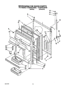 08 - Refrigerator Door, Lit / Optional parts for Whirlpool Refrigerator ET20PKXAN00 from AppliancePartsPros.com