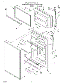 02 - Door parts for Whirlpool Refrigerator ET20GKXFN01 from AppliancePartsPros.com