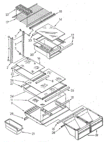 Shelf parts for Whirlpool Refrigerator ET20GKXSG02 from AppliancePartsPros.com