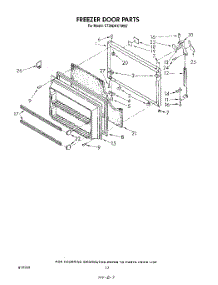 08 - Freezer Door parts for Whirlpool Refrigerator ET20DKXTW02 from AppliancePartsPros.com