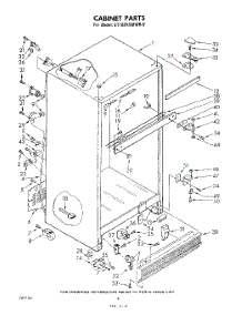 03 - Cabinet parts for Whirlpool Refrigerator ET18ZKXMWR0 from AppliancePartsPros.com