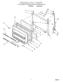 05 - Freezer Door parts for Whirlpool Refrigerator ET20NKXAN03 from AppliancePartsPros.com