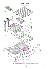 05 - Shelf parts for Whirlpool Refrigerator ET18ZKXMWR0 from AppliancePartsPros.com