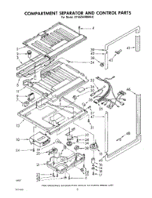 06 - Compartment Separator And Control parts for Whirlpool Refrigerator ET18ZKXMWR0 from AppliancePartsPros.com