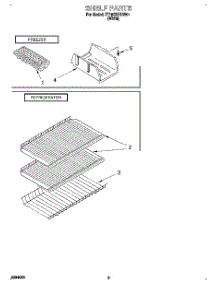05 - Shelf, Lit / Optional parts for Whirlpool Refrigerator ET18SKRDW01 from AppliancePartsPros.com