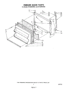 06 - Freezer Door parts for Whirlpool Refrigerator ET18JMXSW02 from AppliancePartsPros.com