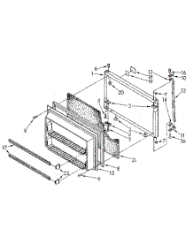 Freezer Door parts for Whirlpool Refrigerator ET20AKXSN05 from AppliancePartsPros.com