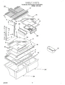 05 - Shelf, Lit / Optional parts for Whirlpool Refrigerator ET20TKXDN04 from AppliancePartsPros.com