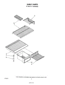 05 - Shelf parts for Whirlpool Refrigerator ET18SKRSW00 from AppliancePartsPros.com