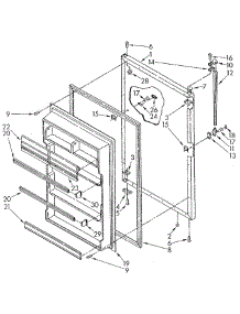 Refrigerator Door parts for Whirlpool Refrigerator ET20AKXSF03 from AppliancePartsPros.com