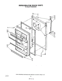 08 - Refrigerator Door , Lit / Optional parts for Whirlpool Refrigerator ET20AKXSW01 from AppliancePartsPros.com