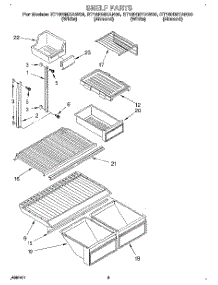04 - Shelf parts for Whirlpool Refrigerator ET18NMXAW00 from AppliancePartsPros.com
