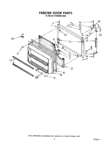 07 - Freezer Door parts for Whirlpool Refrigerator ET20RMXTW00 from AppliancePartsPros.com