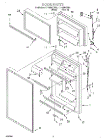 02 - Door parts for Whirlpool Refrigerator ET18NMXFN02 from AppliancePartsPros.com