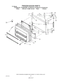 08 - Freezer Door parts for Whirlpool Refrigerator ET22DKXVF01 from AppliancePartsPros.com