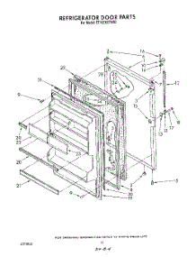 08 - Refrigerator Door , Lit / Optional parts for Whirlpool Refrigerator ET18ZKXTF02 from AppliancePartsPros.com