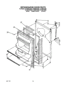 08 - Refrigerator Door, Lit / Optional parts for Whirlpool Refrigerator ET18NKYZW00 from AppliancePartsPros.com