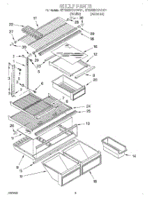 04 - Shelf parts for Whirlpool Refrigerator ET20ZKXAN01 from AppliancePartsPros.com