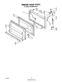 08 - Freezer Door parts for Whirlpool Refrigerator ET22MKXLWR0 from AppliancePartsPros.com