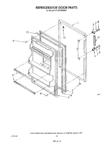 08 - Refrigerator Door , Lit / Optional parts for Whirlpool Refrigerator ET18SKRSN03 from AppliancePartsPros.com