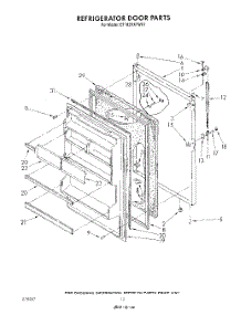 08 - Refrigerator Door , Lit / Optional parts for Whirlpool Refrigerator ET18ZKXTM01 from AppliancePartsPros.com
